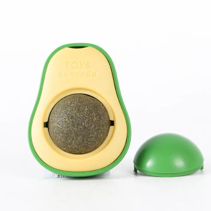 Avocado Catnip Wall Mint Ball For Cat Interactive Toys Edible Lollipop Balls Snack Healthy Rotatable Funny Cat Treats Kitten Toy PS334 PS-GR