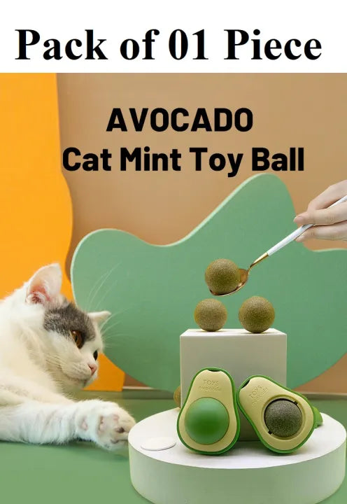 Avocado Catnip Wall Mint Ball For Cat Interactive Toys Edible Lollipop Balls Snack Healthy Rotatable Funny Cat Treats Kitten Toy PS334 PS-GR