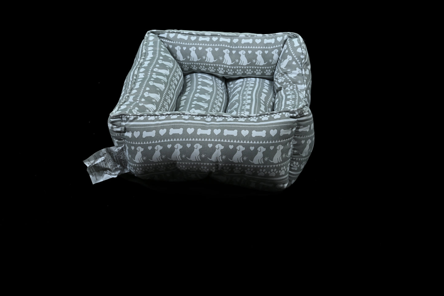 Grey Paws & Bones Pet Bed